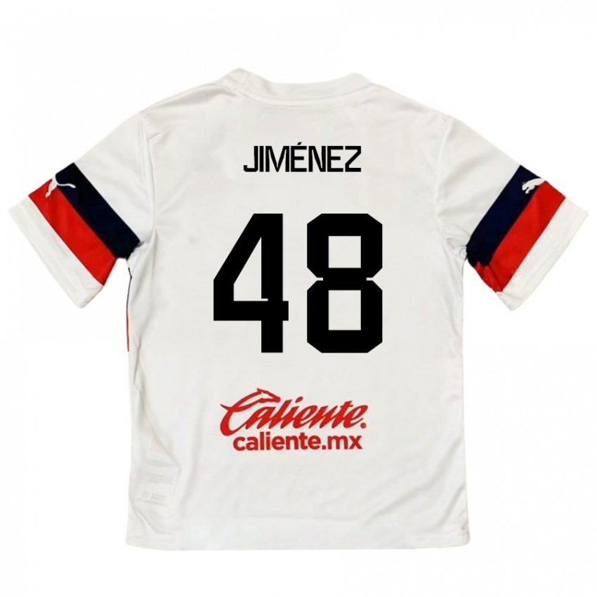 Kinder Leonardo Jiménez #48 Weiß Rot Auswärtstrikot Trikot 2024/25 T-Shirt Österreich