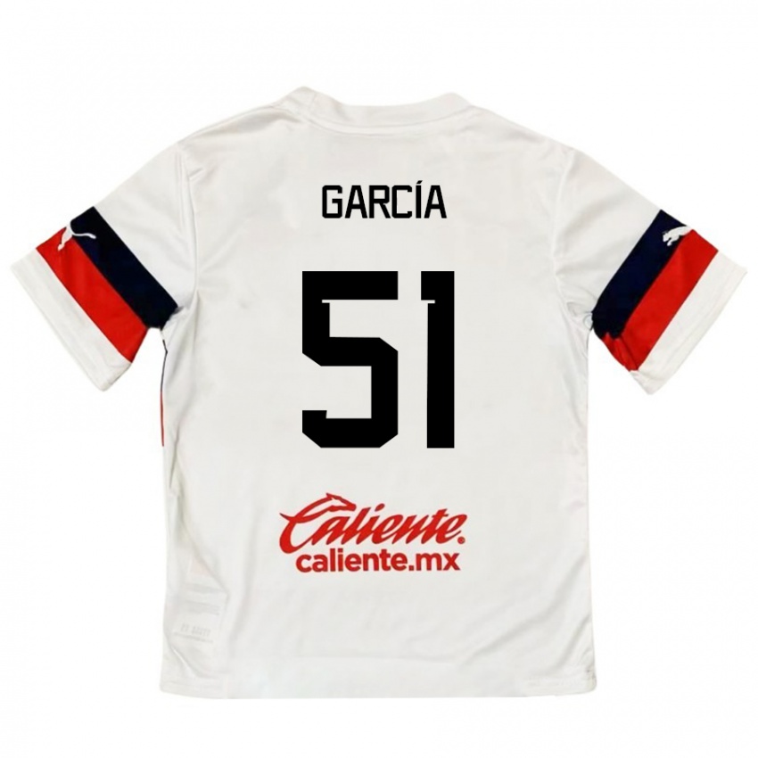 Kinder Eduardo García #51 Weiß Rot Auswärtstrikot Trikot 2024/25 T-Shirt Österreich