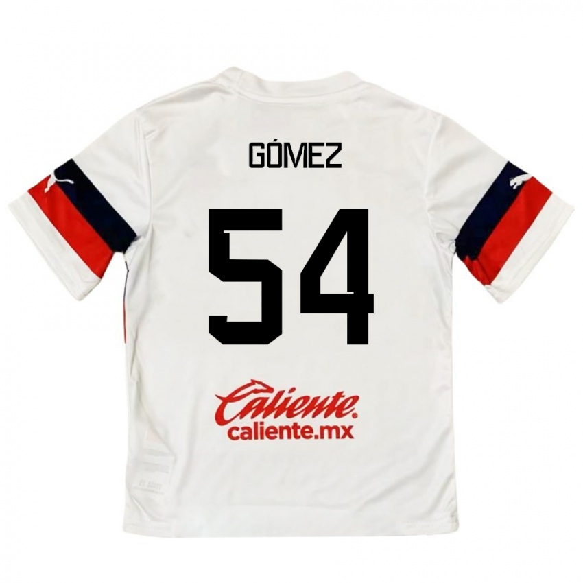 Kinder Miguel Gómez #54 Weiß Rot Auswärtstrikot Trikot 2024/25 T-Shirt Österreich