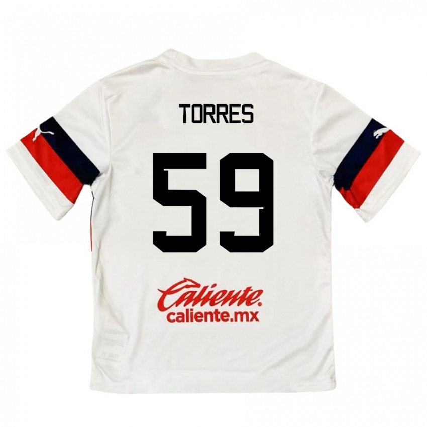 Kinder Christian Torres #59 Weiß Rot Auswärtstrikot Trikot 2024/25 T-Shirt Österreich