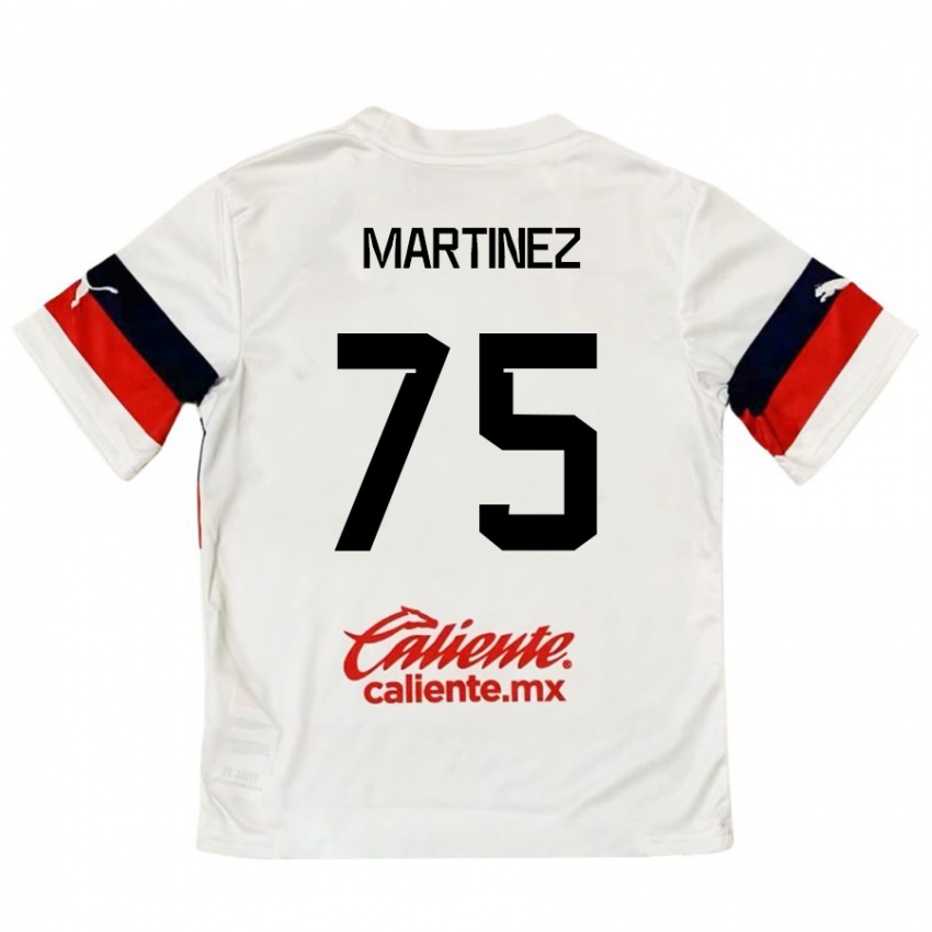 Kinder Isaac Martínez #75 Weiß Rot Auswärtstrikot Trikot 2024/25 T-Shirt Österreich