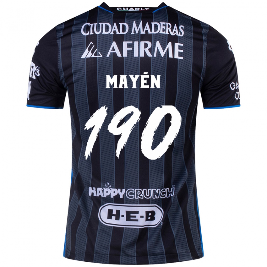 Kinder Eduardo Mayén #190 Weiß Schwarz Auswärtstrikot Trikot 2024/25 T-Shirt Österreich