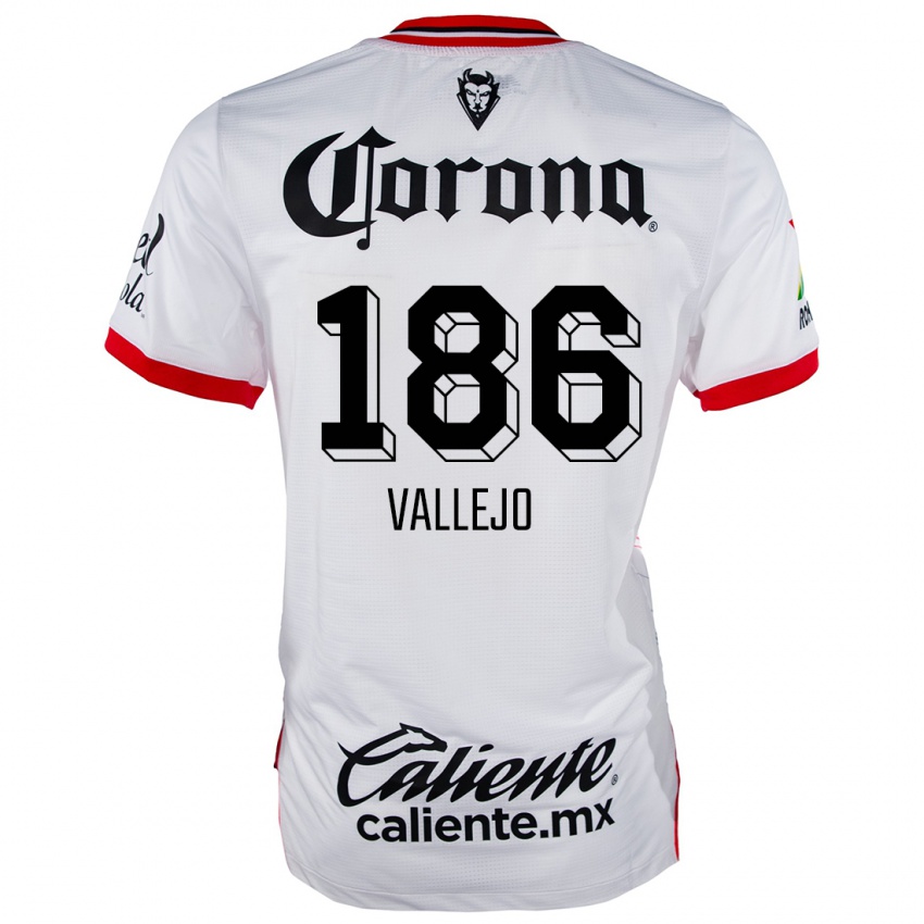 Kinder Saúl Vallejo #186 Weiß Rot Auswärtstrikot Trikot 2024/25 T-Shirt Österreich