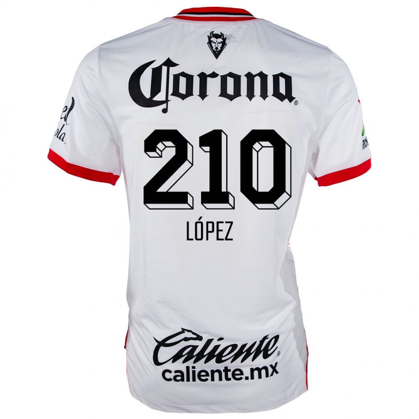 Kinder Juan López #210 Weiß Rot Auswärtstrikot Trikot 2024/25 T-Shirt Österreich