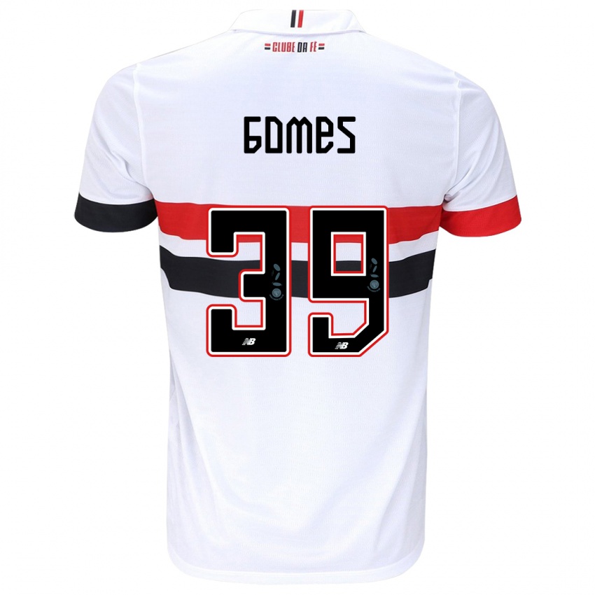 Herren William Gomes #39 Weiß Rot Schwarz Heimtrikot Trikot 2024/25 T-Shirt Österreich