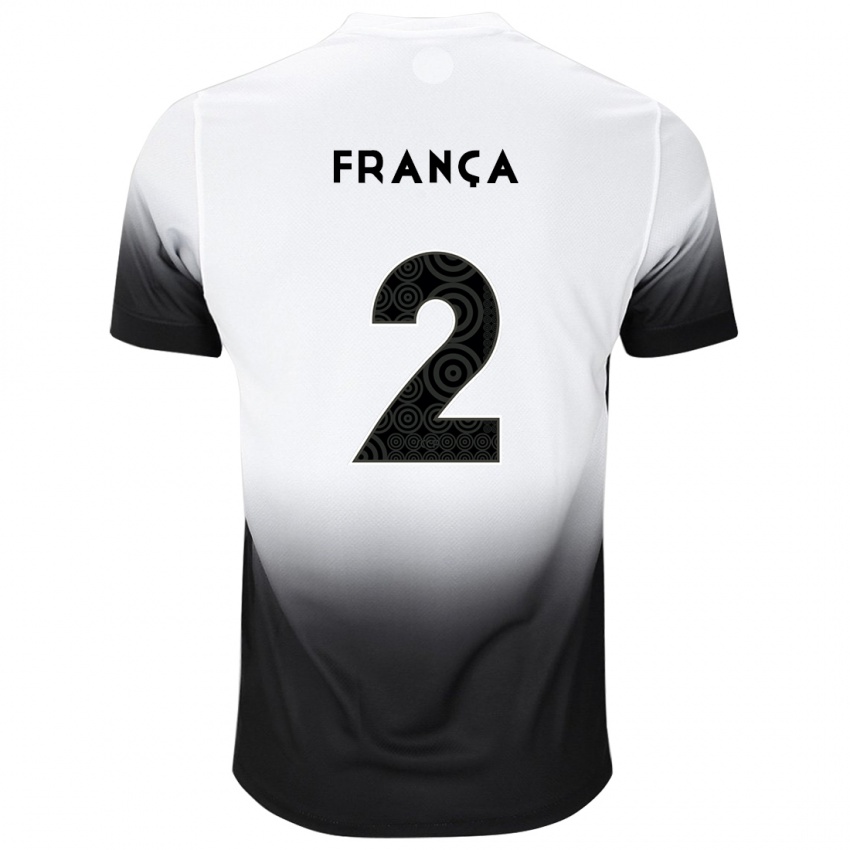 Herren Matheus França #2 Weiß Schwarz Heimtrikot Trikot 2024/25 T-Shirt Österreich