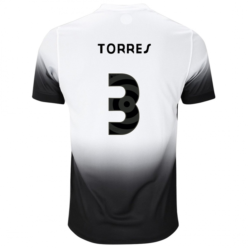 Herren Felix Torres #3 Weiß Schwarz Heimtrikot Trikot 2024/25 T-Shirt Österreich