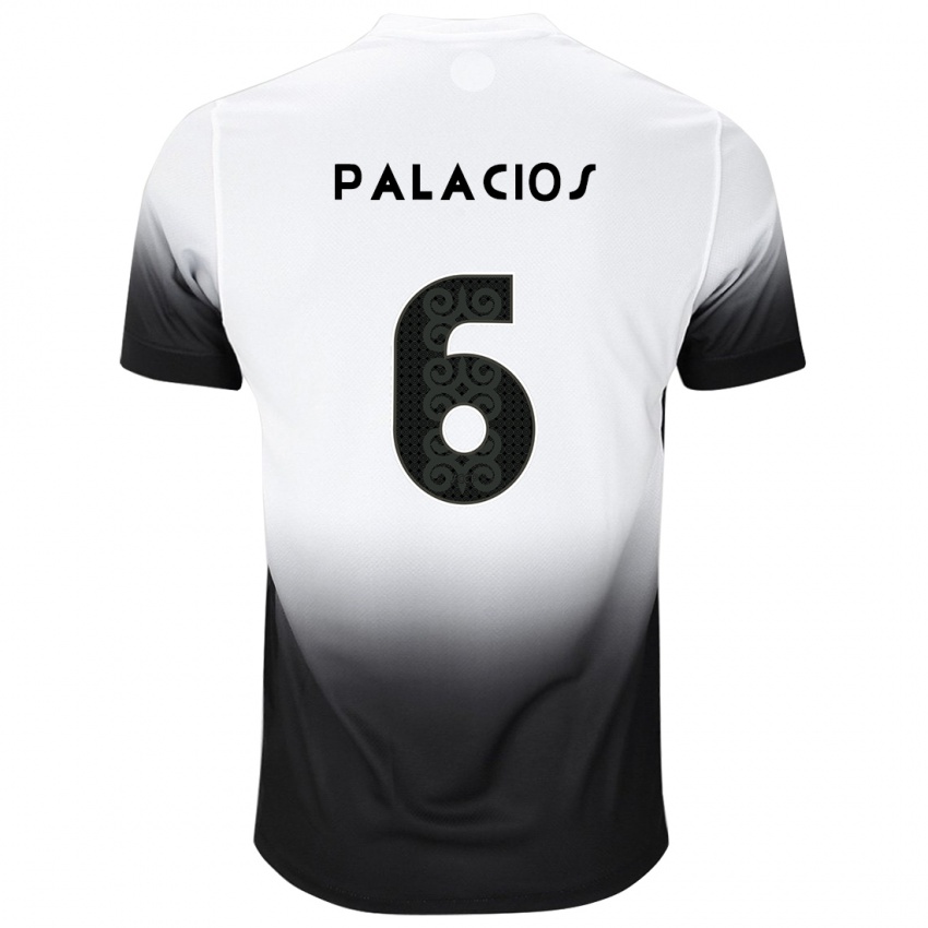 Herren Diego Palacios #6 Weiß Schwarz Heimtrikot Trikot 2024/25 T-Shirt Österreich