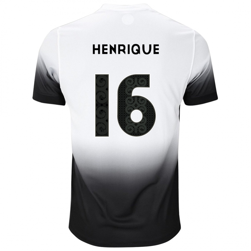 Herren Pedro Henrique #16 Weiß Schwarz Heimtrikot Trikot 2024/25 T-Shirt Österreich