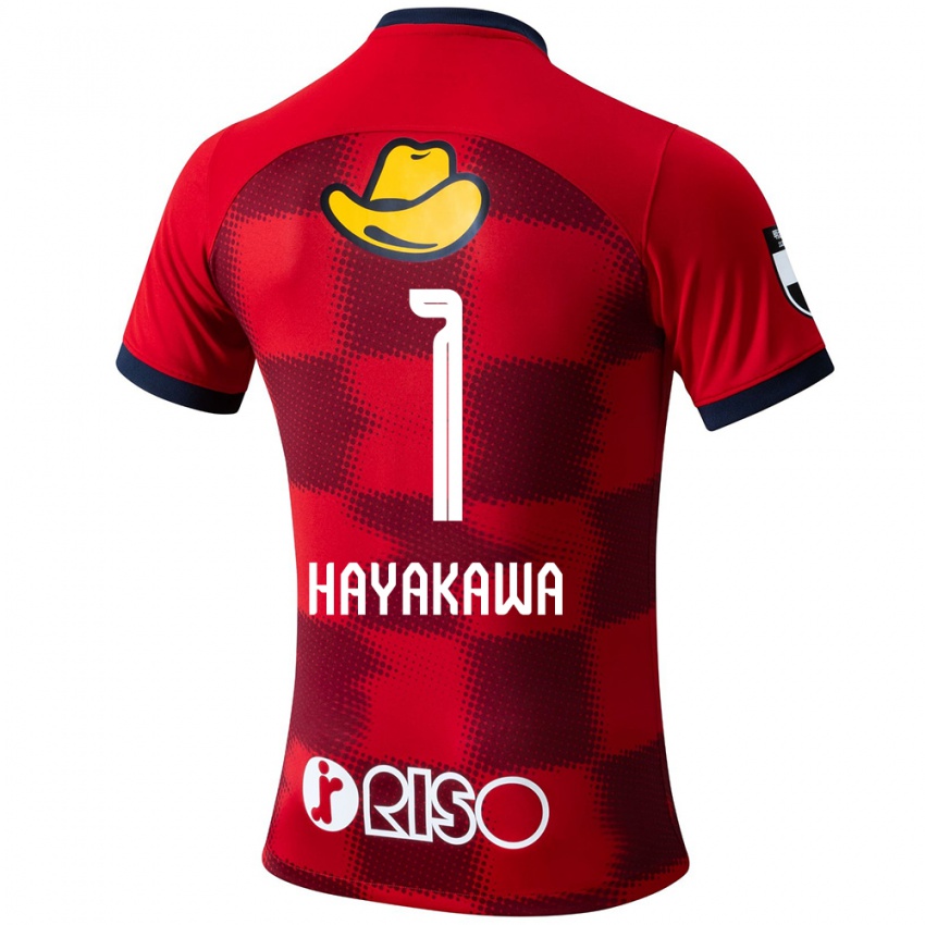 Herren Tomoki Hayakawa #1 Rot Blau Weiß Heimtrikot Trikot 2024/25 T-Shirt Österreich