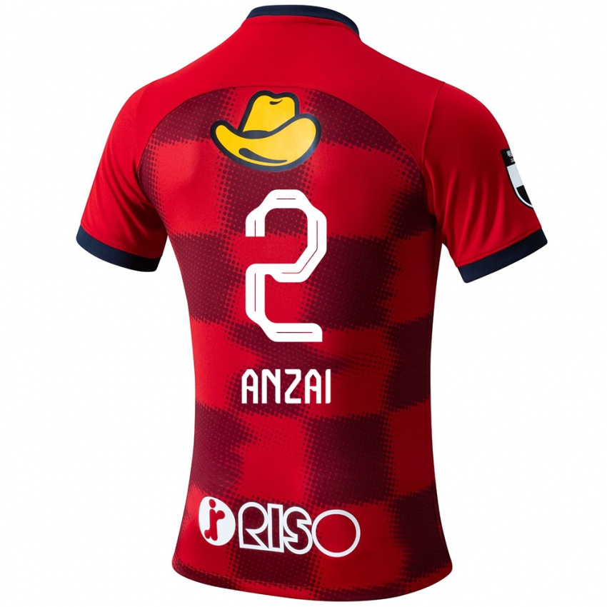 Herren Koki Anzai #2 Rot Blau Weiß Heimtrikot Trikot 2024/25 T-Shirt Österreich