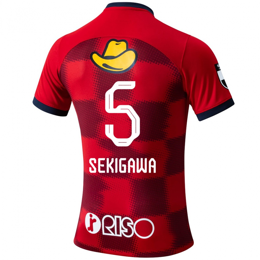 Herren Ikuma Sekigawa #5 Rot Blau Weiß Heimtrikot Trikot 2024/25 T-Shirt Österreich