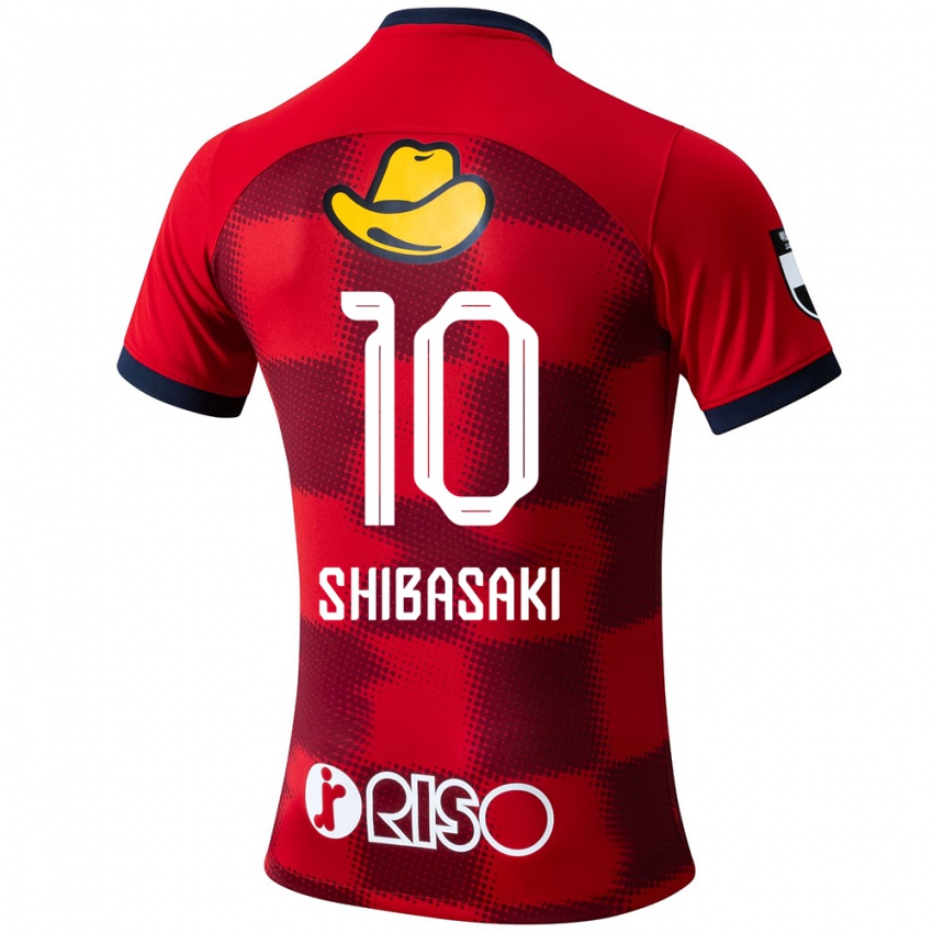 Herren Gaku Shibasaki #10 Rot Blau Weiß Heimtrikot Trikot 2024/25 T-Shirt Österreich