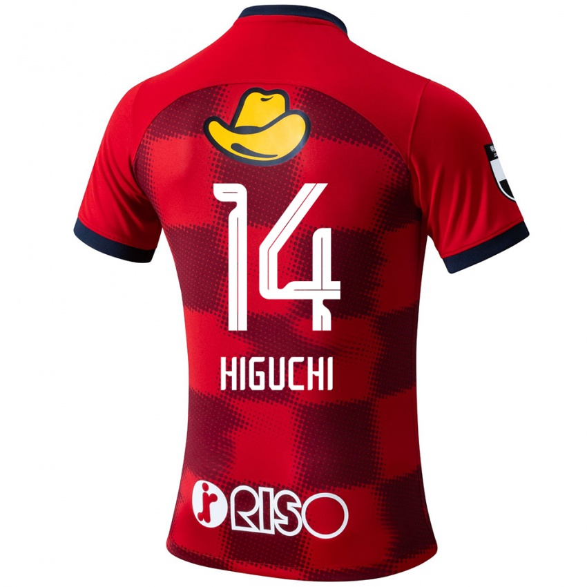 Herren Yuta Higuchi #14 Rot Blau Weiß Heimtrikot Trikot 2024/25 T-Shirt Österreich