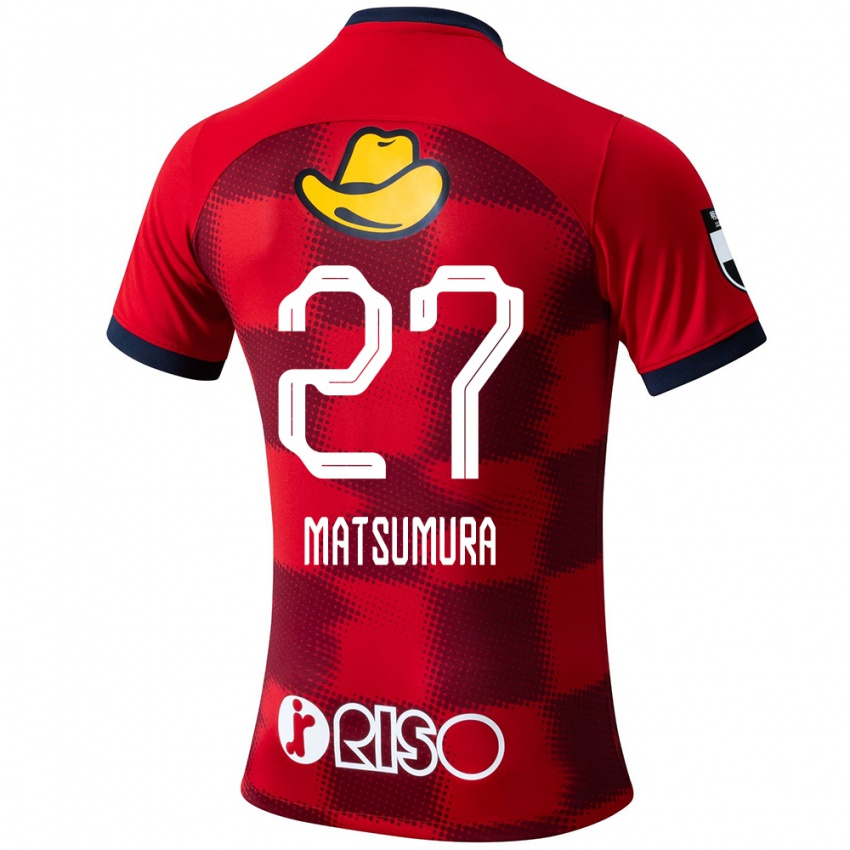 Herren Yuta Matsumura #27 Rot Blau Weiß Heimtrikot Trikot 2024/25 T-Shirt Österreich