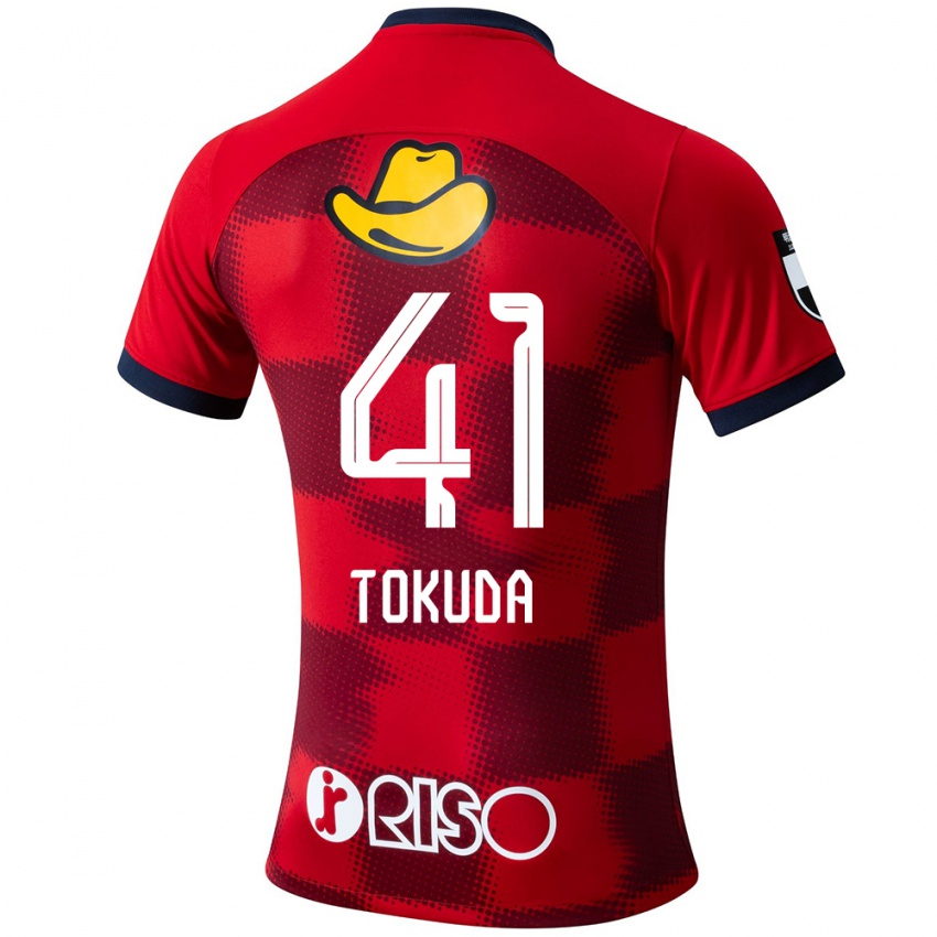 Herren Homare Tokuda #41 Rot Blau Weiß Heimtrikot Trikot 2024/25 T-Shirt Österreich