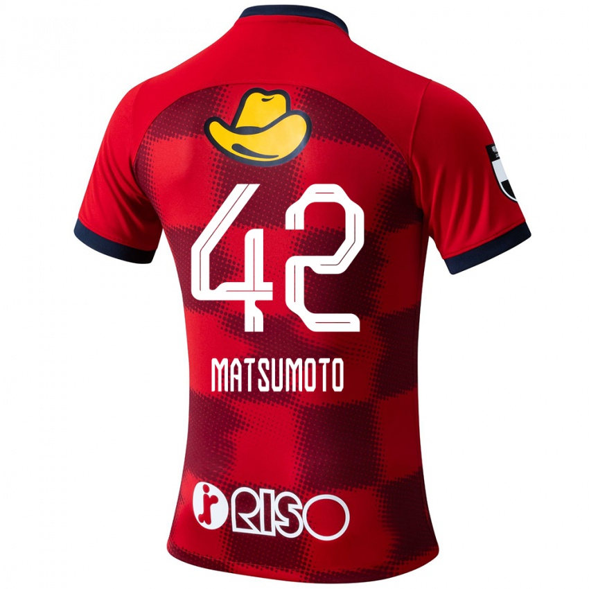 Herren Haruto Matsumoto #42 Rot Blau Weiß Heimtrikot Trikot 2024/25 T-Shirt Österreich