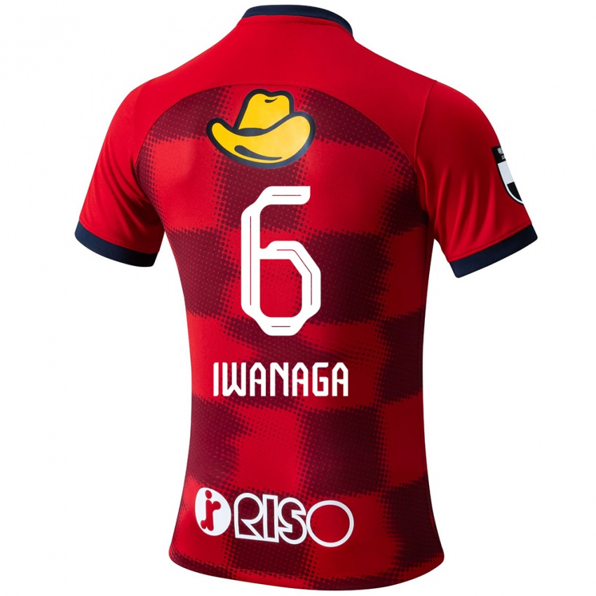 Herren Yoshiki Iwanaga #6 Rot Blau Weiß Heimtrikot Trikot 2024/25 T-Shirt Österreich