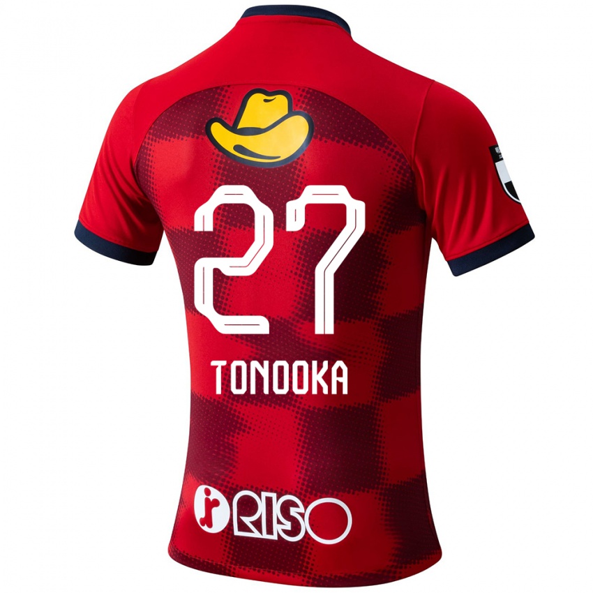 Herren Ryota Tonooka #27 Rot Blau Weiß Heimtrikot Trikot 2024/25 T-Shirt Österreich