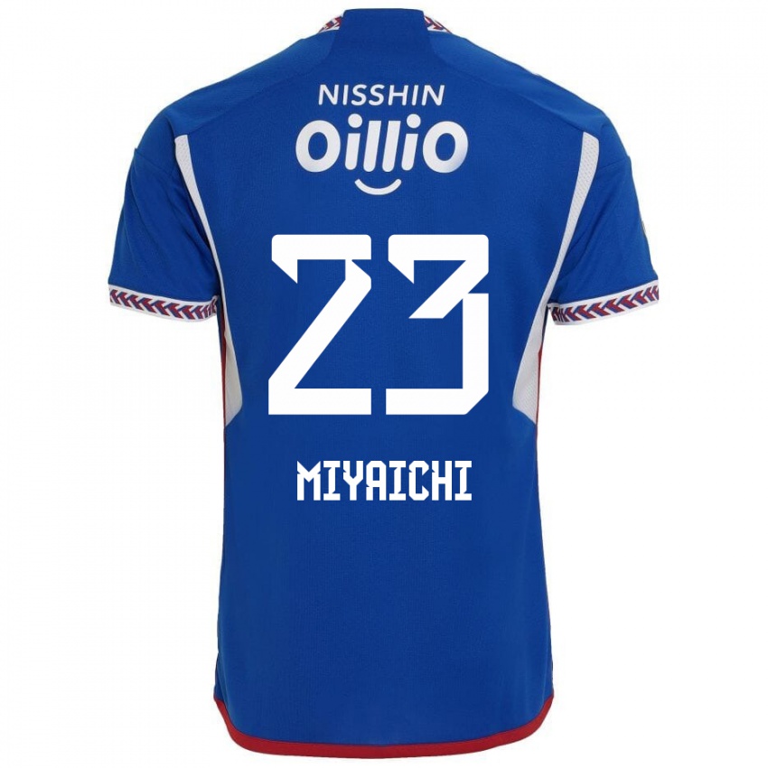 Herren Ryo Miyaichi #23 Blau Weiß Rot Heimtrikot Trikot 2024/25 T-Shirt Österreich