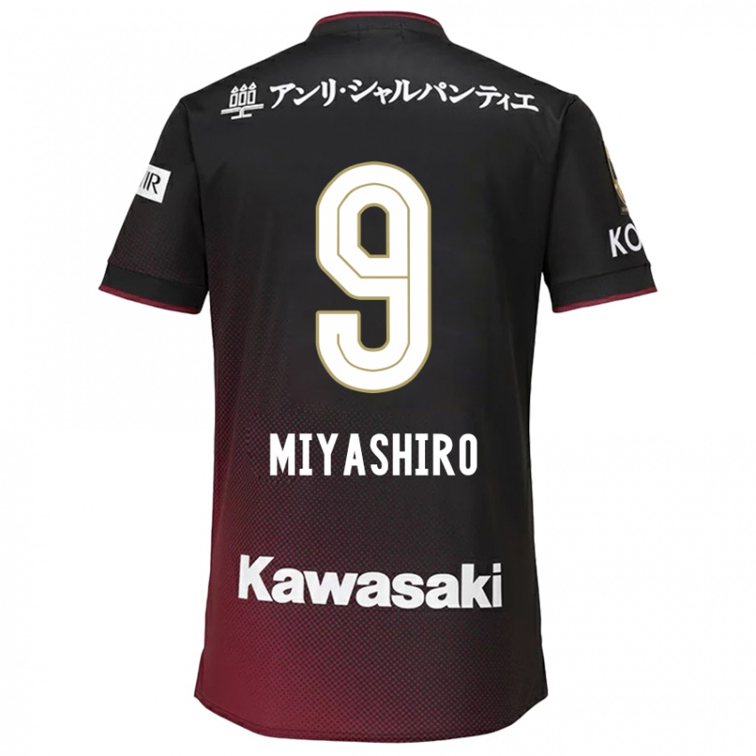 Herren Taisei Miyashiro #9 Schwarz Rot Heimtrikot Trikot 2024/25 T-Shirt Österreich