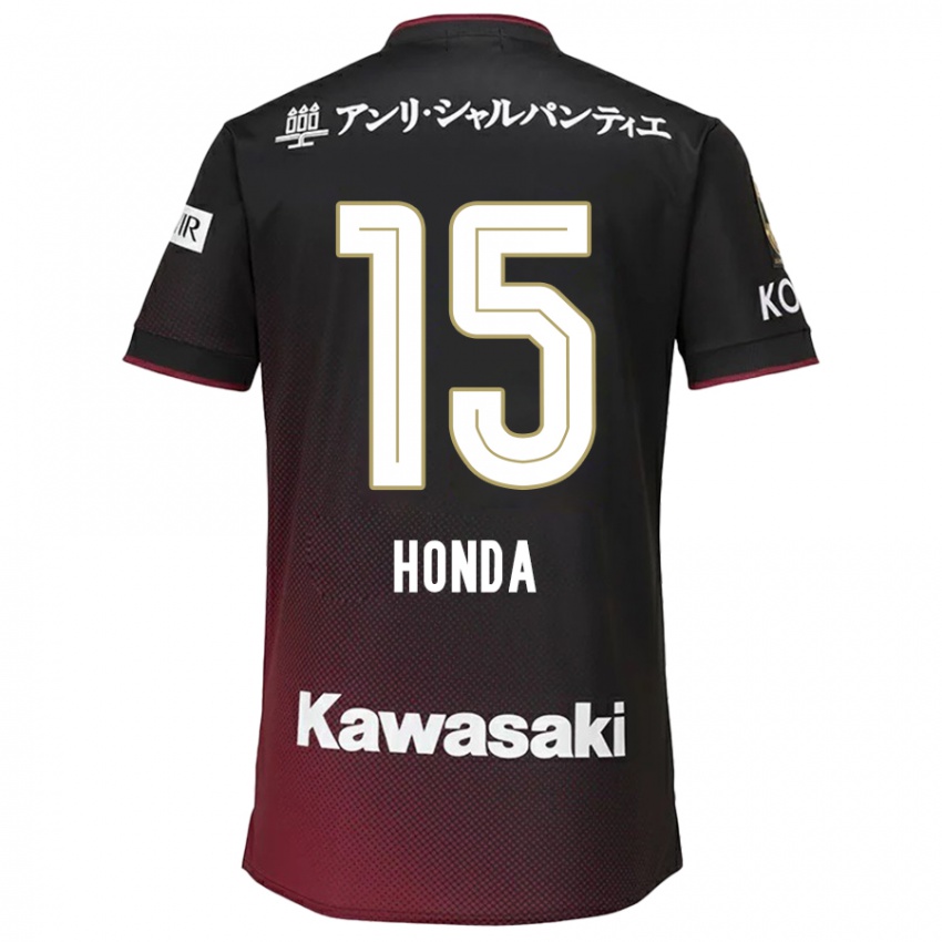 Herren Yuki Honda #15 Schwarz Rot Heimtrikot Trikot 2024/25 T-Shirt Österreich