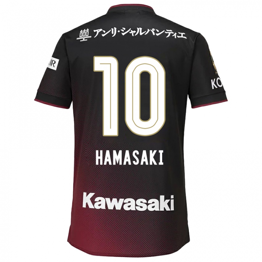 Herren Kento Hamasaki #10 Schwarz Rot Heimtrikot Trikot 2024/25 T-Shirt Österreich