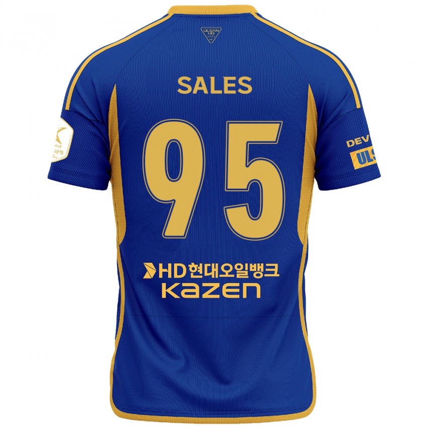 Herren Matheus Sales #95 Blau Gelb Heimtrikot Trikot 2024/25 T-Shirt Österreich