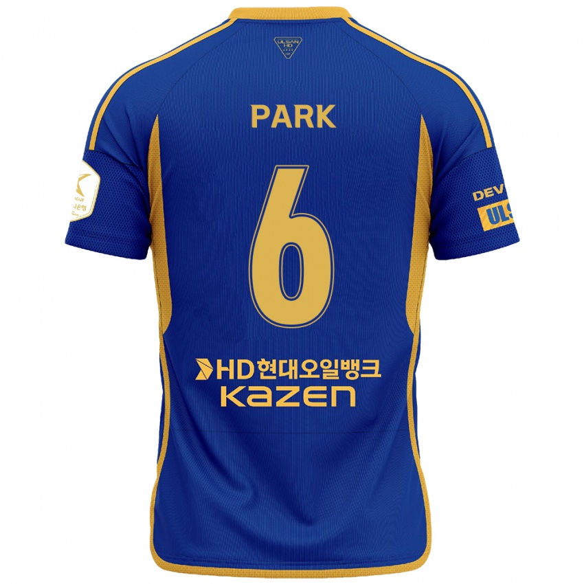 Herren Jun Park #6 Blau Gelb Heimtrikot Trikot 2024/25 T-Shirt Österreich