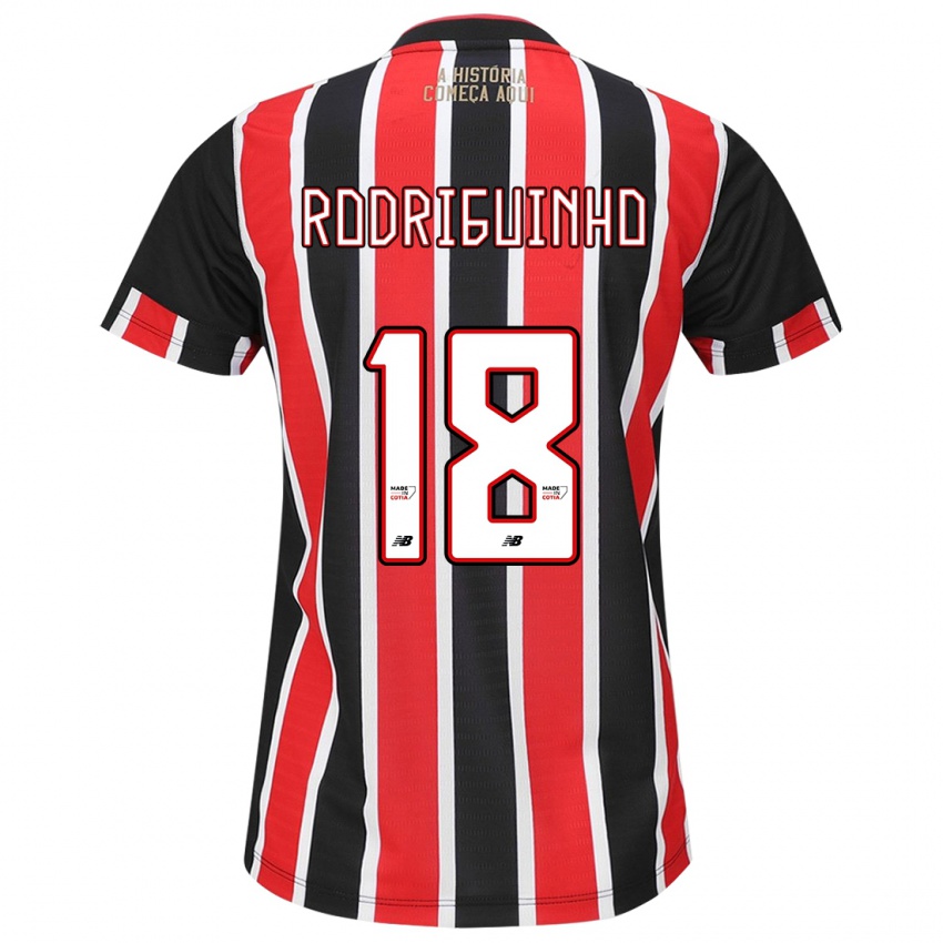 Herren Rodriguinho #18 Schwarz Rot Weiß Auswärtstrikot Trikot 2024/25 T-Shirt Österreich