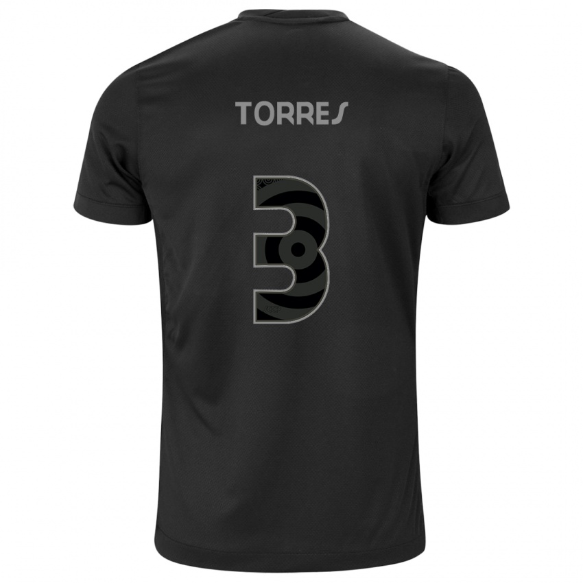 Herren Felix Torres #3 Schwarz Auswärtstrikot Trikot 2024/25 T-Shirt Österreich