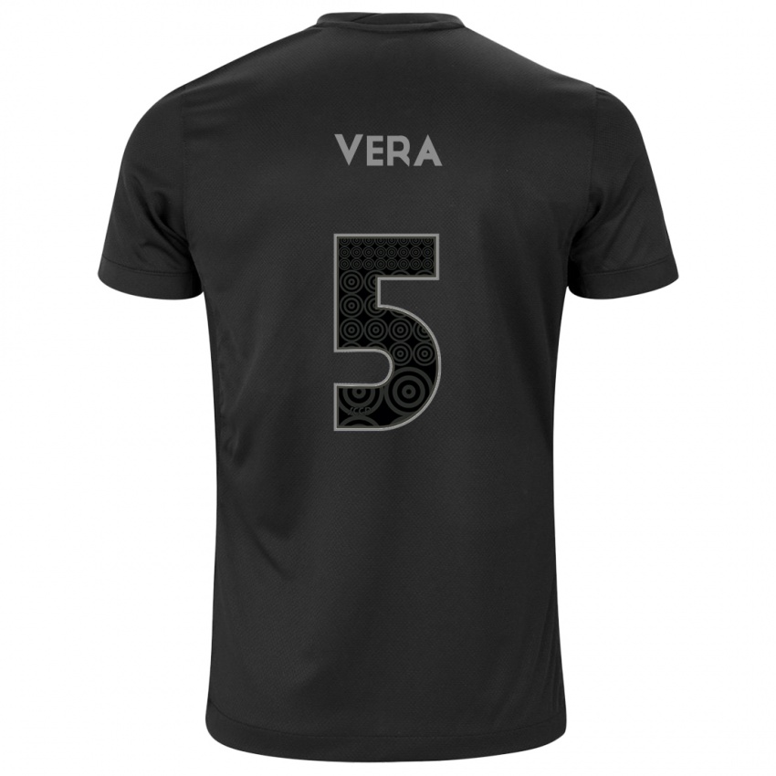 Herren Fausto Vera #5 Schwarz Auswärtstrikot Trikot 2024/25 T-Shirt Österreich