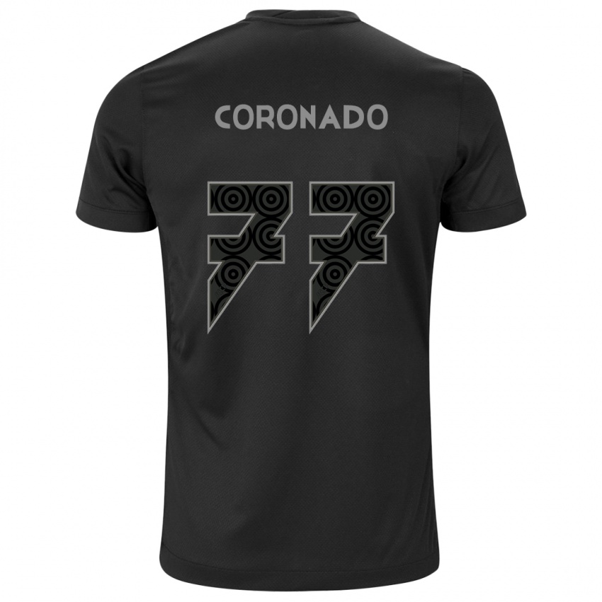 Herren Igor Coronado #77 Schwarz Auswärtstrikot Trikot 2024/25 T-Shirt Österreich