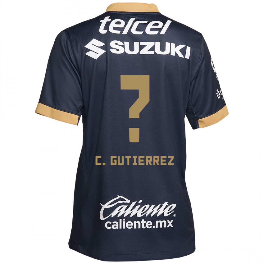 Herren Carlos Gutierrez #0 Obsidian Gold Weiß Auswärtstrikot Trikot 2024/25 T-Shirt Österreich