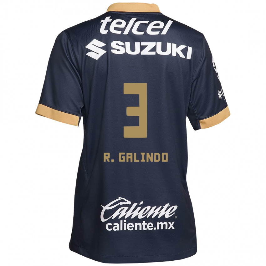 Herren José Galindo #3 Obsidian Gold Weiß Auswärtstrikot Trikot 2024/25 T-Shirt Österreich