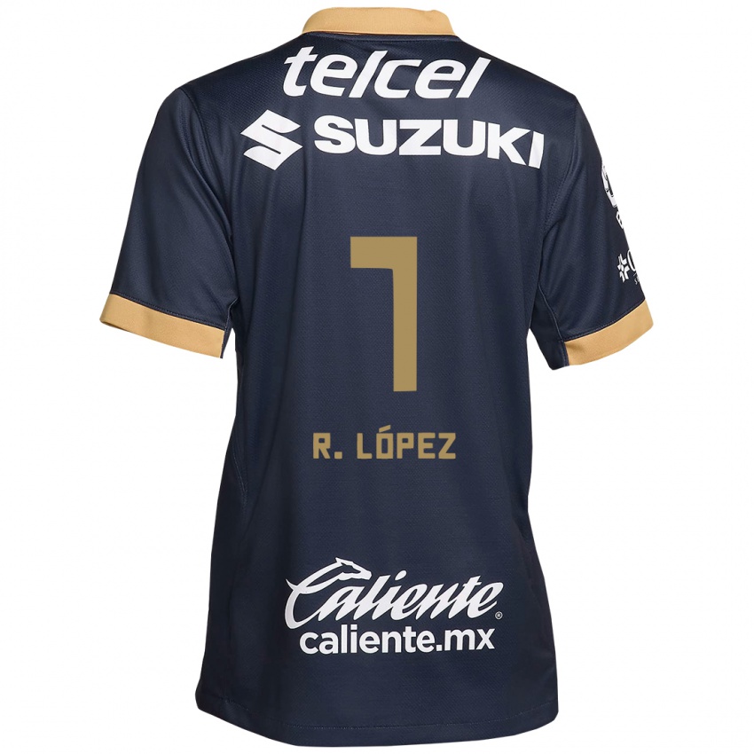 Herren Rodrigo López #7 Obsidian Gold Weiß Auswärtstrikot Trikot 2024/25 T-Shirt Österreich