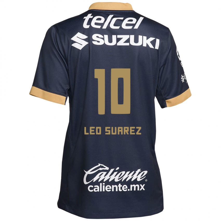 Herren Leo Suarez #10 Obsidian Gold Weiß Auswärtstrikot Trikot 2024/25 T-Shirt Österreich