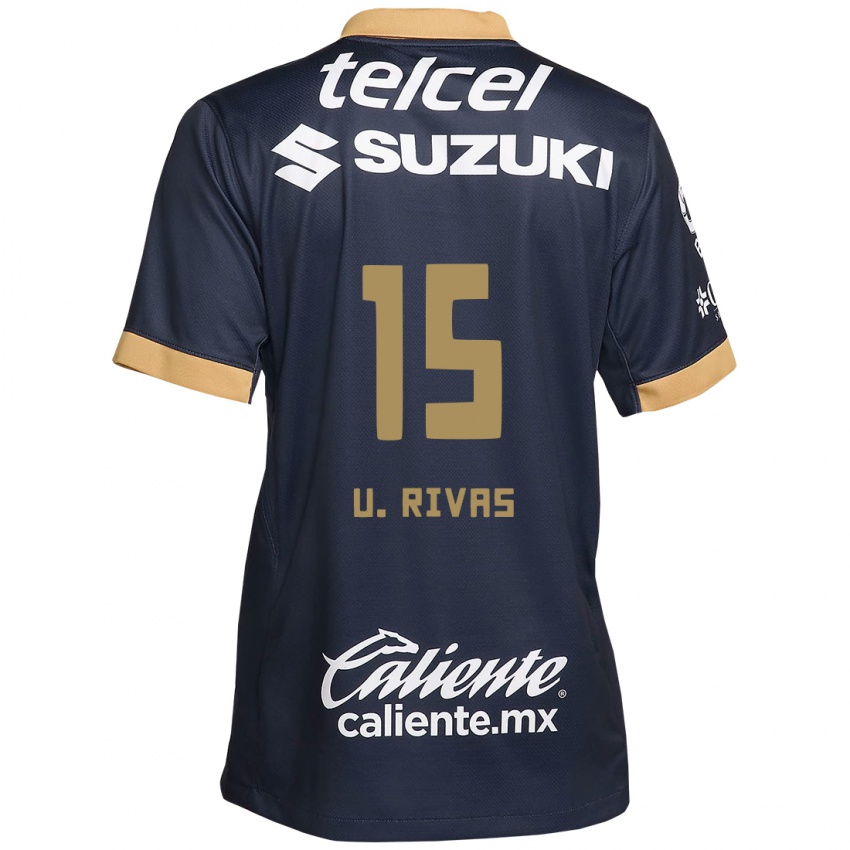 Herren Ulises Rivas #15 Obsidian Gold Weiß Auswärtstrikot Trikot 2024/25 T-Shirt Österreich