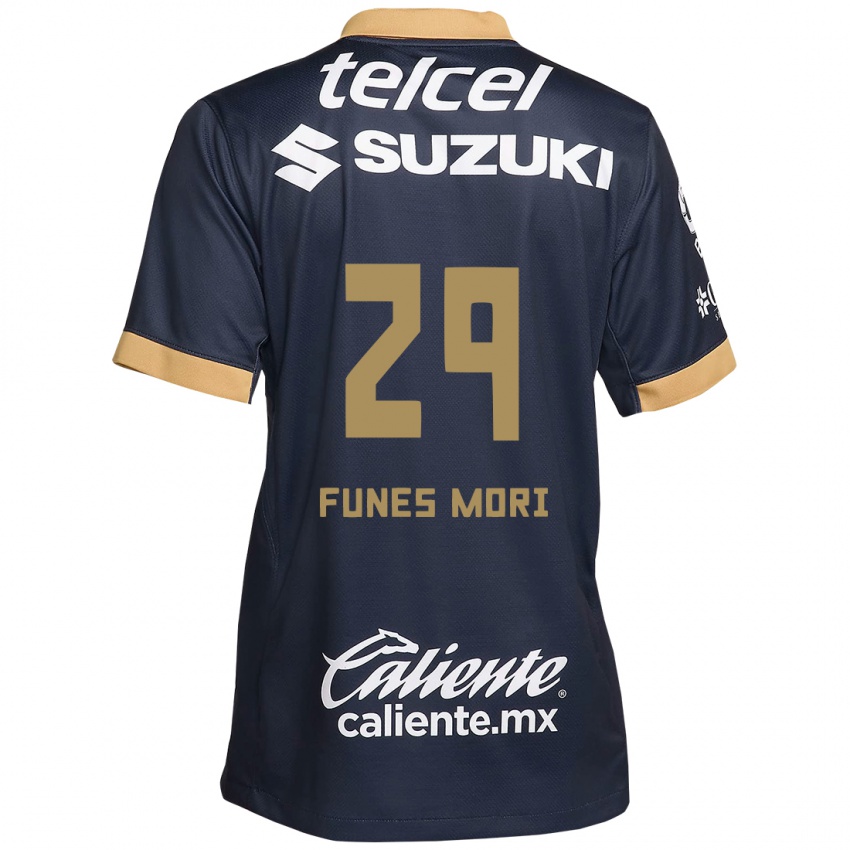 Herren Rogelio Funes Mori #29 Obsidian Gold Weiß Auswärtstrikot Trikot 2024/25 T-Shirt Österreich