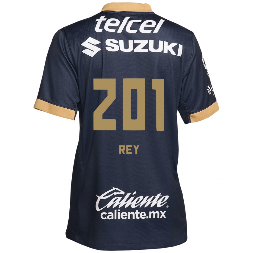 Herren Santiago Rey #201 Obsidian Gold Weiß Auswärtstrikot Trikot 2024/25 T-Shirt Österreich