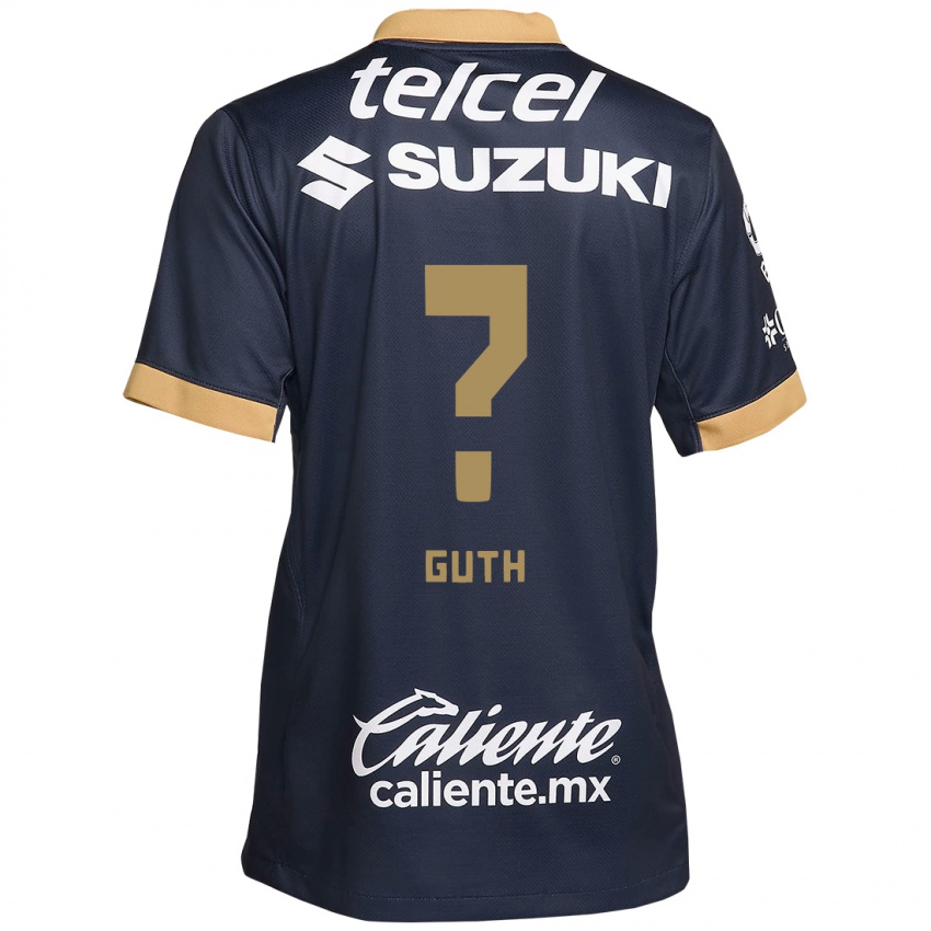 Herren Tiago Guth #0 Obsidian Gold Weiß Auswärtstrikot Trikot 2024/25 T-Shirt Österreich