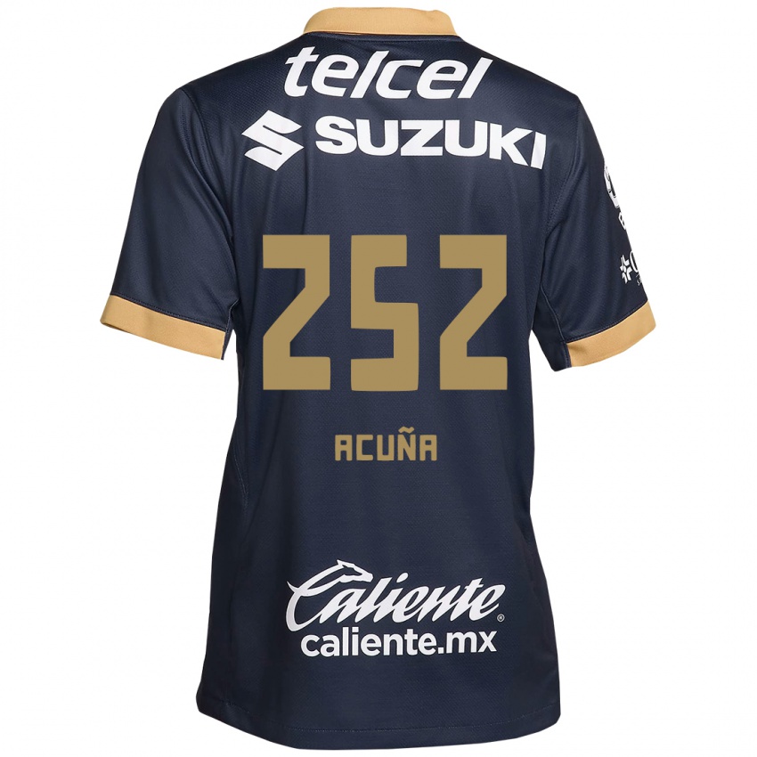 Herren José Acuña #252 Obsidian Gold Weiß Auswärtstrikot Trikot 2024/25 T-Shirt Österreich