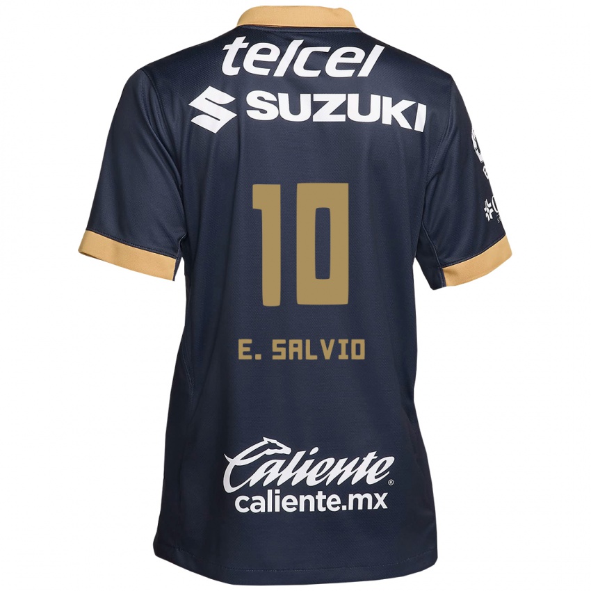 Herren Eduardo Salvio #10 Obsidian Gold Weiß Auswärtstrikot Trikot 2024/25 T-Shirt Österreich