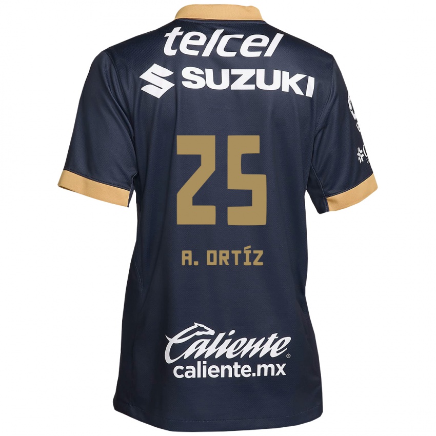 Herren Arturo Ortiz #25 Obsidian Gold Weiß Auswärtstrikot Trikot 2024/25 T-Shirt Österreich