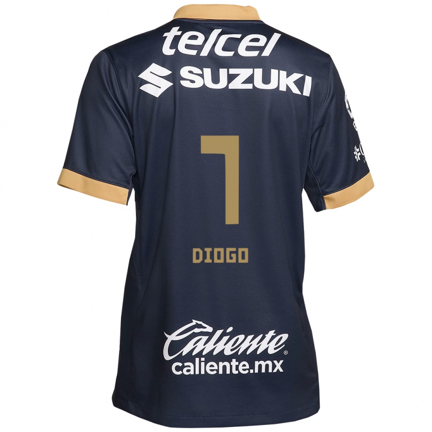 Herren Diogo #7 Obsidian Gold Weiß Auswärtstrikot Trikot 2024/25 T-Shirt Österreich