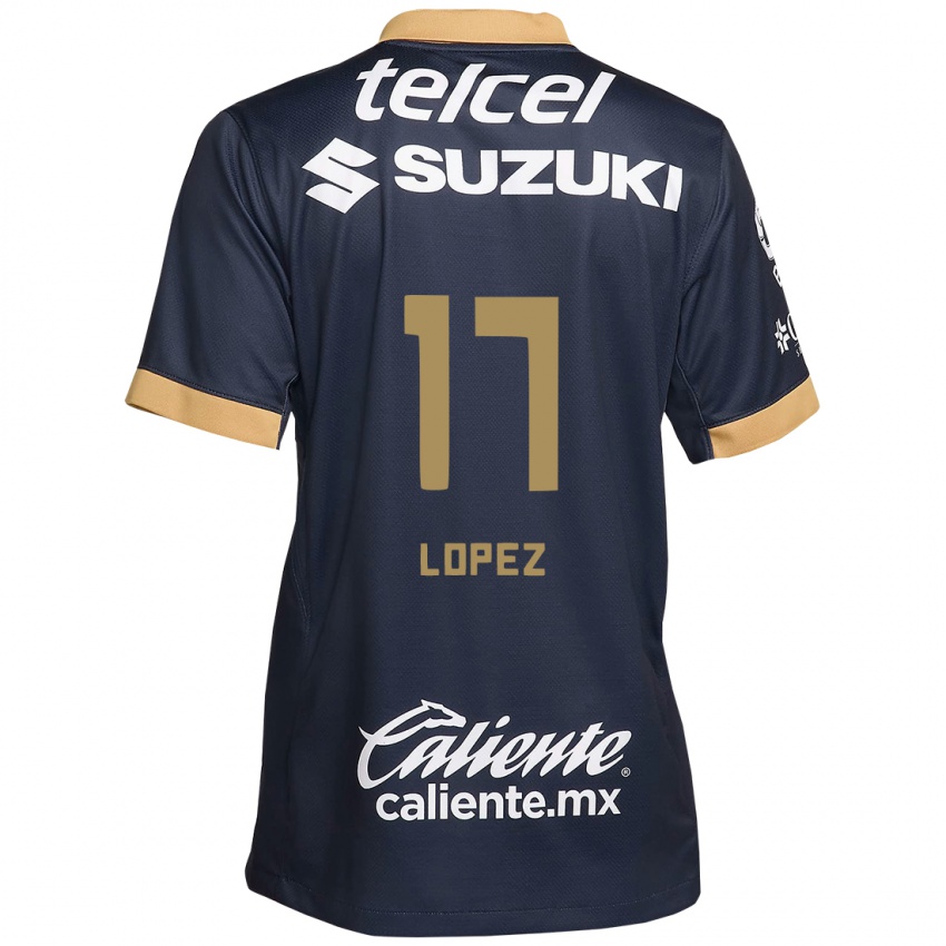 Herren Leonel Lopez #17 Obsidian Gold Weiß Auswärtstrikot Trikot 2024/25 T-Shirt Österreich