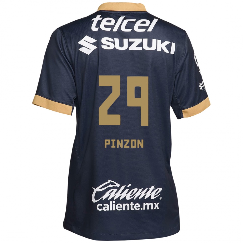 Herren Liceth Pinzon #29 Obsidian Gold Weiß Auswärtstrikot Trikot 2024/25 T-Shirt Österreich