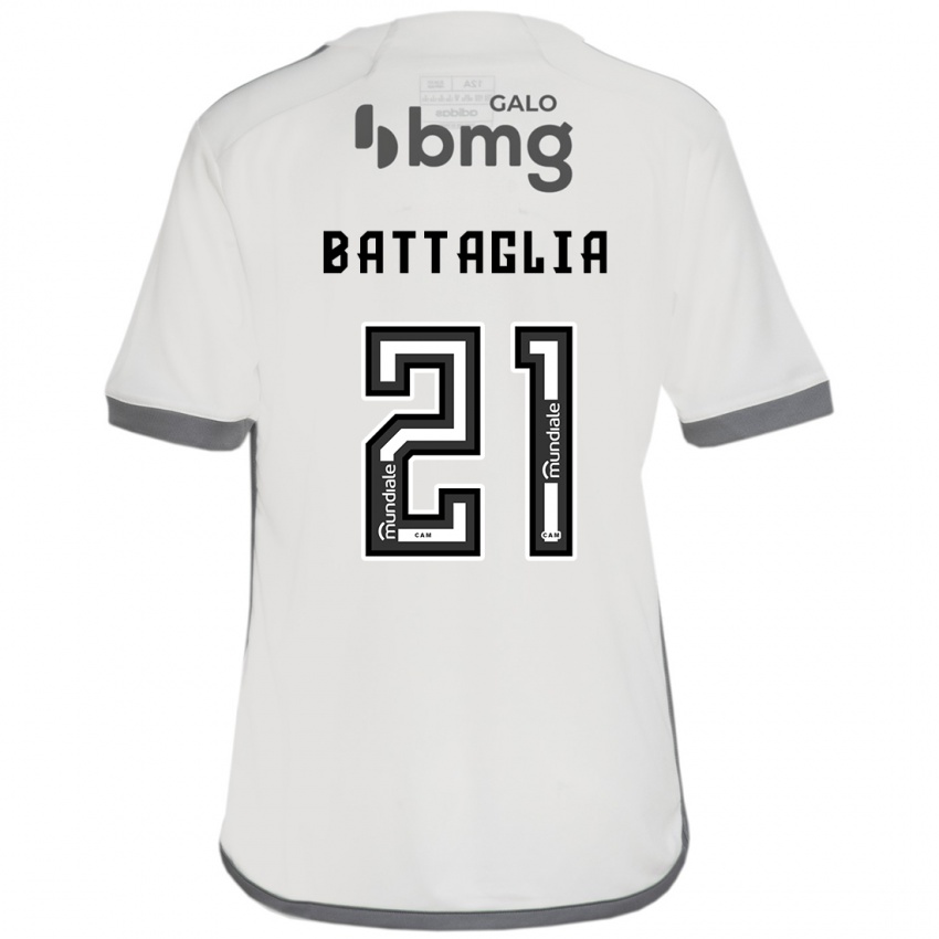 Herren Rodrigo Battaglia #21 Cremefarben Auswärtstrikot Trikot 2024/25 T-Shirt Österreich