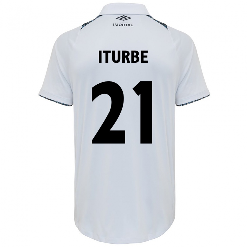 Herren Juan Iturbe #21 Weiß Blau Auswärtstrikot Trikot 2024/25 T-Shirt Österreich