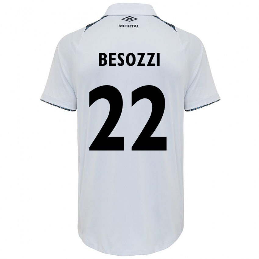 Herren Lucas Besozzi #22 Weiß Blau Auswärtstrikot Trikot 2024/25 T-Shirt Österreich